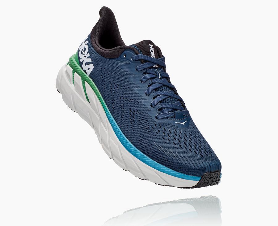 Hoka One One Clifton 7 Löparskor Herr - Marinblå - GTEXD-9286